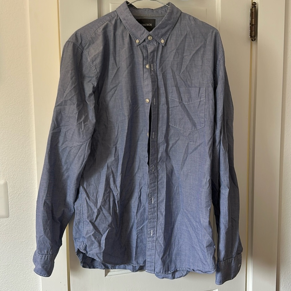 Men’s Bonobo, long sleeve, button-down slim fit XL